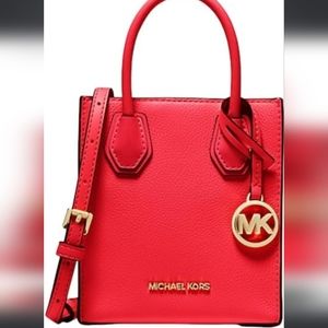 Michael Kors Mercer Extra-Small Pebbled Leather Crossbody Bag